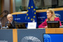 Dimitrios Papadimoulis, Vice-Président du Parlement européen, Roberta Metsola, eurodéputé, membre du PPE et Pascal Lamy, président du comité de parrainage